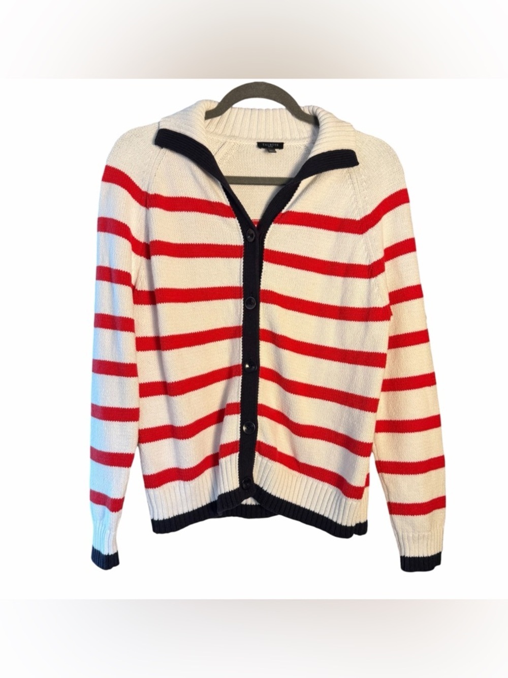 Talbots Sailor Collar Cardigan Sweater
